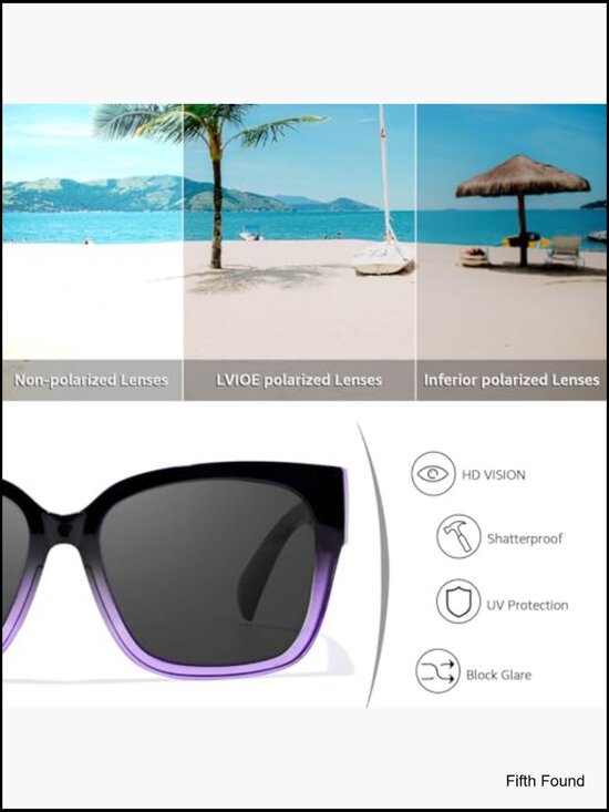 2 Pack Polarized Oversized Fit Over Square Sunglasses for Women